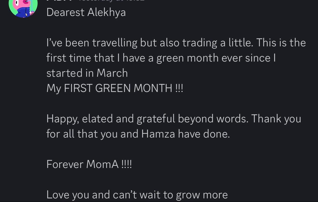 First green month ever