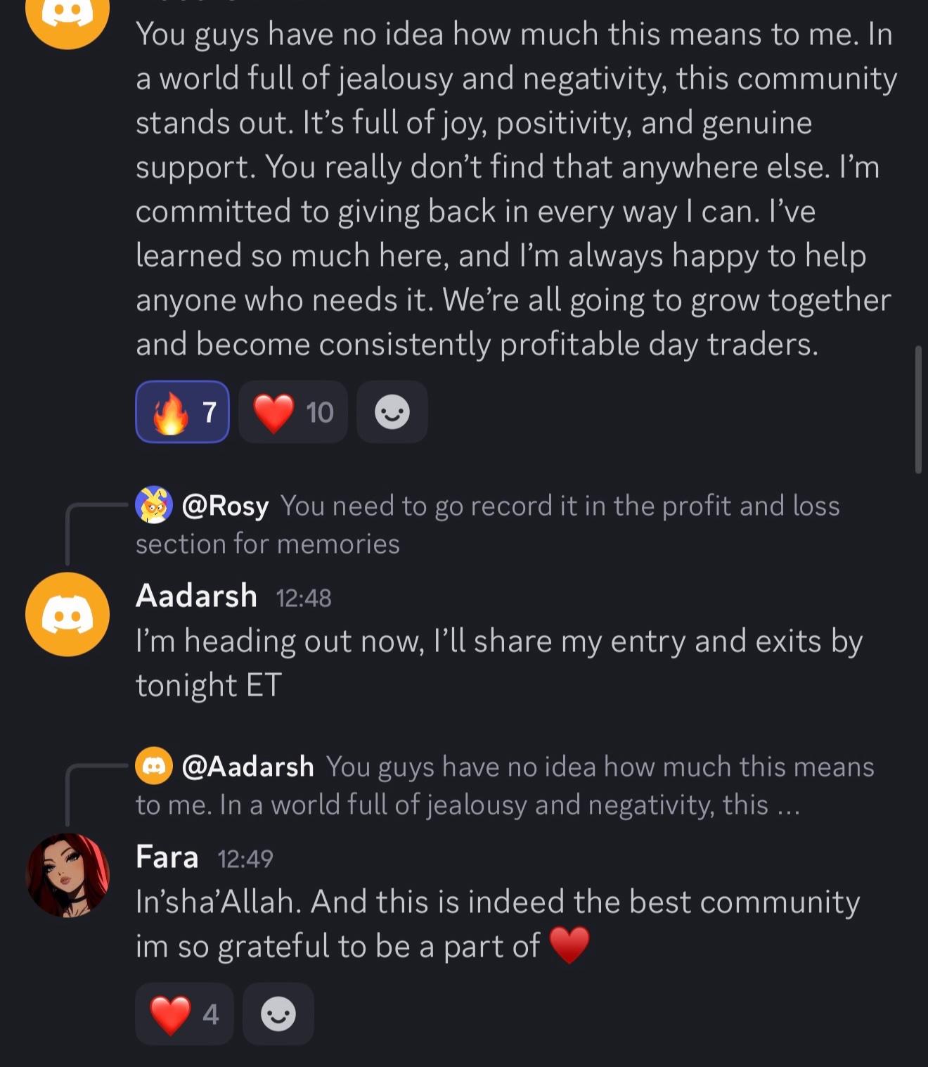 Community love & genuine support